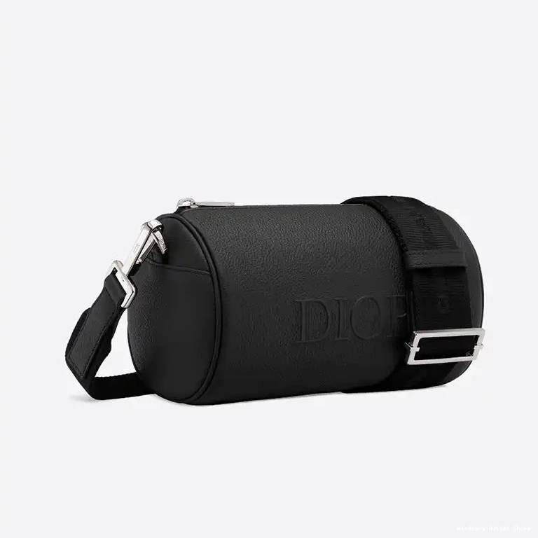 Cheap Calfskin Grained Dior Black Roller Messenger 0412 Hot Sale